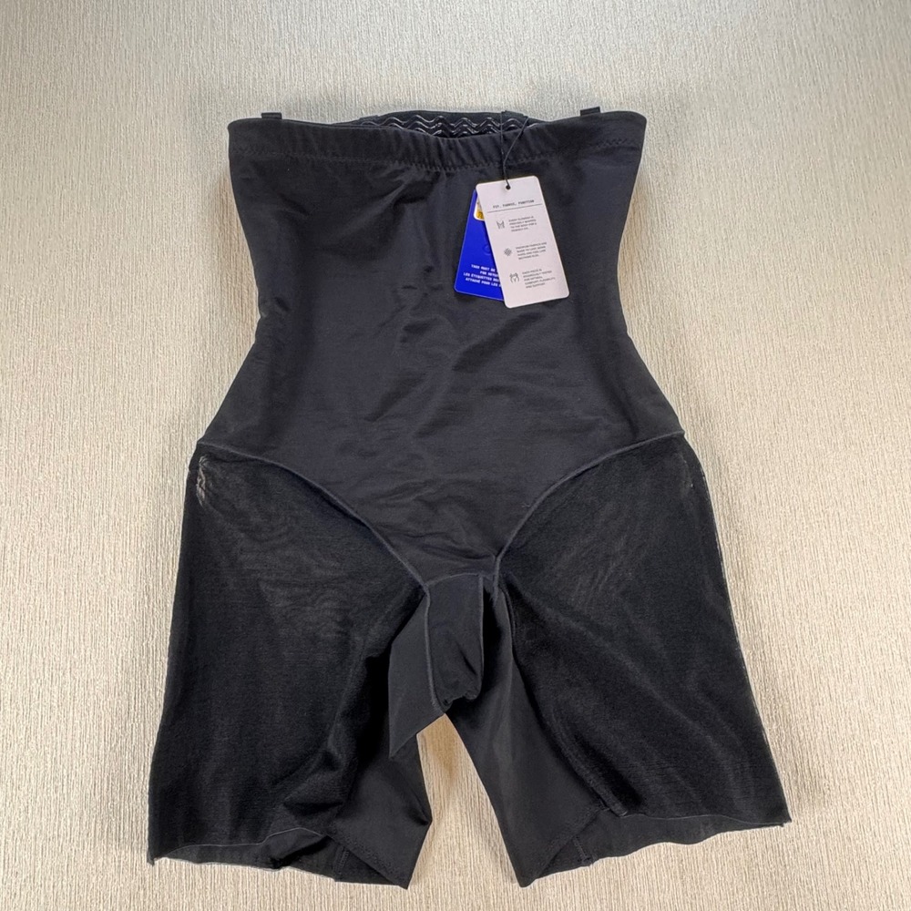 Honeylove SuperPower Short Onyx Black High Waisted Shapewear HLSW06 Size M NEW